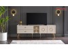 Comoda TV alba pt. living modern elegant Dolce de lux. Unitate Tv DLC