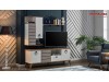 Comoda TV Living Modern finisaj alb si lemn Design Scandinav Lavin