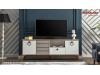 Comoda TV Living Modern finisaj alb si lemn Design Scandinav Lavin